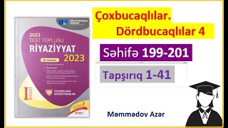 Düzbucaqlıkvadratromb və onların xassələri 1Riyaziyyat test toplusu 2023Məmmədov Azərsəh199201 [upl. by Ybreh210]