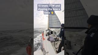 30 knots of wind and a small wave but that’s all we needed 🥳😝 ourladydefiant yachtracing [upl. by Scutt]