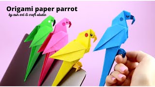 origami paper parrothow to make paper bird or parrot [upl. by Naida20]