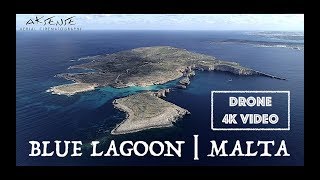 MALTA Blue Lagoon Comino Island  Drone 4K Video [upl. by Yelyr900]