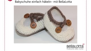 Babyschuhe einfach häkeln [upl. by Linnie]