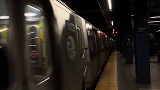 mta nyc subway  R160B Alstom F Train 8803 Arriving  Broadway  Lafayette Street [upl. by Tsai]