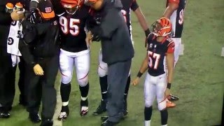 Vontaze Burfict interception then runs into tunnel Vintage Burfict INT leaves stadium Wow [upl. by Siramaj128]