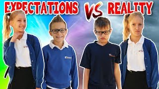 School Morning Routine EXPECTATIONS vs REALITY [upl. by Krystin]