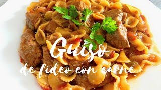 Guiso de fideo con carne [upl. by Anauqal]