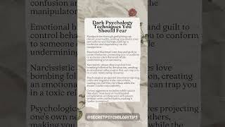 Dark Psychology Techniques You Should Fear darkpsychology psychology facts psychologyfacts [upl. by Samled]