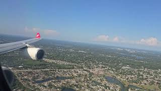 Edelweiss A340300 HBJME landing in Tampa [upl. by Craggy490]