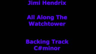 Jimi Hendrix  All Along The Watchtower Backing Track [upl. by Aitetel483]