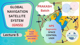 PRAKASH Batch  GNSS Lecture 5 In English GPS segments Space Control and User segment [upl. by Ahsienauq]