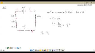 In the circuit containing two cells of emfs 30V and 10Vdetermine which two pointsP or Q is at high [upl. by Raveaux]