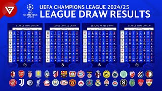 🔴 Draw Results UEFA Champions League 202425 League Phase amp Match Fixtures [upl. by Talbott]