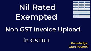 GSTR1 NIL RATEDEXEMPTED I nil rated and exempt supply I nil rated supply in gstr 1 I zero rate [upl. by Brothers897]