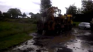 Water well drilling in Sligo Just after hitting water [upl. by Ryun]