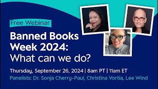 Banned Books Week Webinar What can we do [upl. by Alphard]