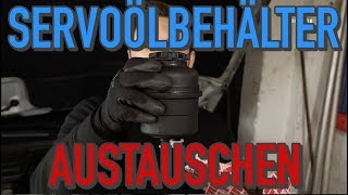 UNDICHTEN BEHÄLTER FÜR SERVOÖL WECHSELN zb BMW MINI OPEL etc  KrisGarage [upl. by Trubow707]