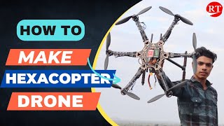 How to make hexacopter Drone How to make S550 Hexacopter Drone in Hindi [upl. by Jemmie]