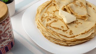 How to Make Blinis Russian Blinis Recipe  Super thin Russian pancakes blinis [upl. by Enajaras290]