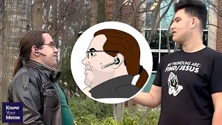 Ponytailed Man Dubbed quotMaster Debaterquot for Refusing Street Interview Question [upl. by Aziza]