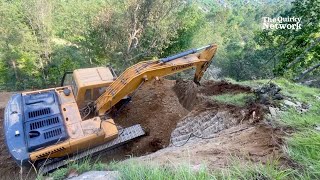 Robust Excavator Digging for Motor Road on a Treacherous Steep Hill [upl. by Notserc360]