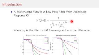 Butterworth Filter  01  Introduction [upl. by Ardnuassac553]