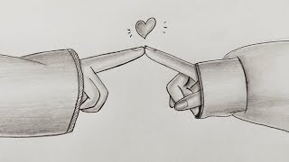 Hands drawing tutorial for beginners  how to draw couple hands  pencil drawing for beginners [upl. by Cence]