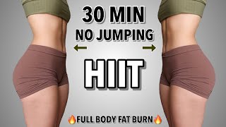 30 MIN LOW IMPACT HIIT WORKOUT 🔥  Full Body No Equipment No Jumping  Apartment Friendly HIIT [upl. by Arvonio166]