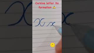 Cursive handwriting formation of letter Xx handwritingimprovement improvehandwritting [upl. by Annmarie]