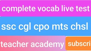 Vocab live 🔥 [upl. by Morrie415]