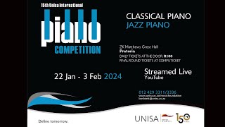 15th Unisa International Piano Competition [upl. by Abba]