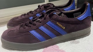 Adidas Gazelle Indoor Shadow Maroon Lucid Blue [upl. by Reginauld]