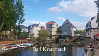 Rundgang durch die Kurstadt Bad Kreuznach in RheinlandPfalz an der Nahe mit der Nahebrücke [upl. by Lepp]