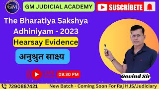 The Bharatiya Sakshya Adhiniyam  2023  By Govind Sir [upl. by Yrroc]