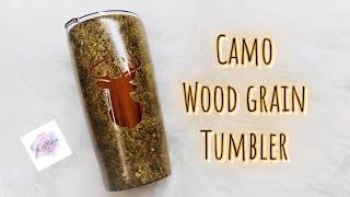 Wood Grain Camouflage Peekaboo Tumbler Tutorial [upl. by Giardap]