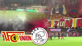 Union Berlin vs Ajax Amsterdam 31  STADIONVLOG ⚽ CHOREO PYRO UND ALLE TORE  23022023 [upl. by Noryt]