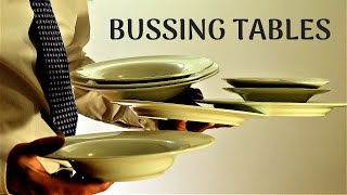 BUSING TABLES 3  how to talk to guests how to read a table Waiter training BusboyBusgirl traning [upl. by Airyt]