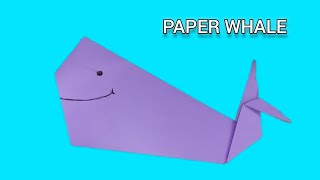 Kagaj ki whale banaye  Origami paper whale  Whale kaise banate hai  Easy make paper whale 🐋 [upl. by Hamirak]