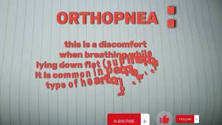 ORTHOPNEA IT CAUSE AND TREATMENT [upl. by Macy315]