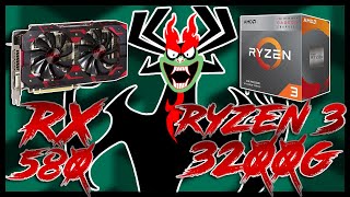 Benchmark Ryzen 3 3200g  RX 580 8GB teste em alguns jogos [upl. by Aekerly]