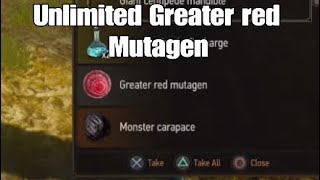 Unlimited Greater Red Mutagen Farming  THE WITCHER BLOOD AND WINE [upl. by Neicul668]