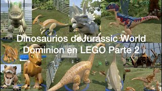 Dinosaurios de Jurassic World Dominion en LEGO PARTE 2 [upl. by Eisej]