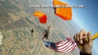 Sky Diver Survives Fall Without Parachute Caught on Tape  8000 Foot 30MPH Drop [upl. by Eelyram588]