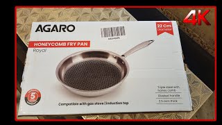 Agaro Honeycomb Frypan  Triply Stainless Steel Frying pan Review  White Sauce Pasta Recipe [upl. by Retla]