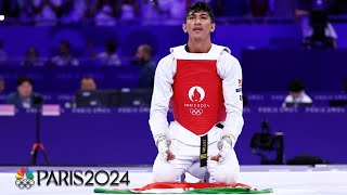 Arian Salimi defeats Caden Cunningham for taekwondo gold  Paris Olympics  NBC Sports [upl. by Demb]