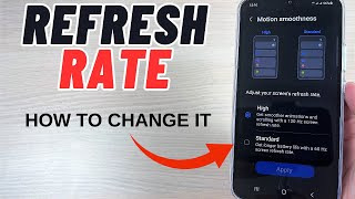 How to Change REFRESH RATE 60 Hz  120 Hz on Samsung Galaxy A Series [upl. by Nilerual873]