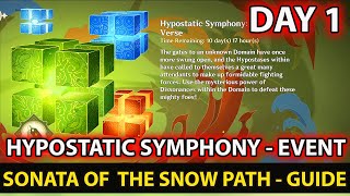 Sonata Of The Snow Path Challenge  Hypostatic Symphony Event Day 1 Full Guide  Genshin Impact [upl. by Yared]