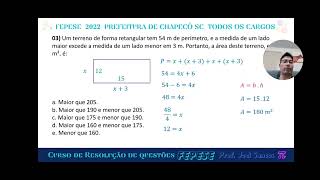 Questões de matemática da Banca Fepese [upl. by Jehius]