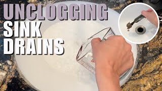 How to Unclog a Sink Drain  Using at Home Products [upl. by Yadsendew]