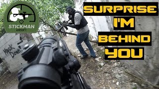 SURPRISING THE ENEMY FROM BEHIND  Sitting Ducks Libis  Airsoft Philippines [upl. by Waynant]