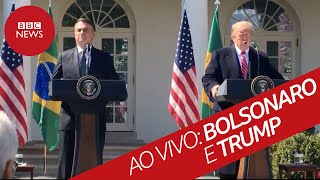 Bolsonaro e Trump discursam na Casa Branca Veja na íntegra [upl. by Lledroc]