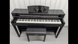 Yamaha Clavinova CLP535PE digital piano and stool in polished black glossy ebony stock number [upl. by Caprice]